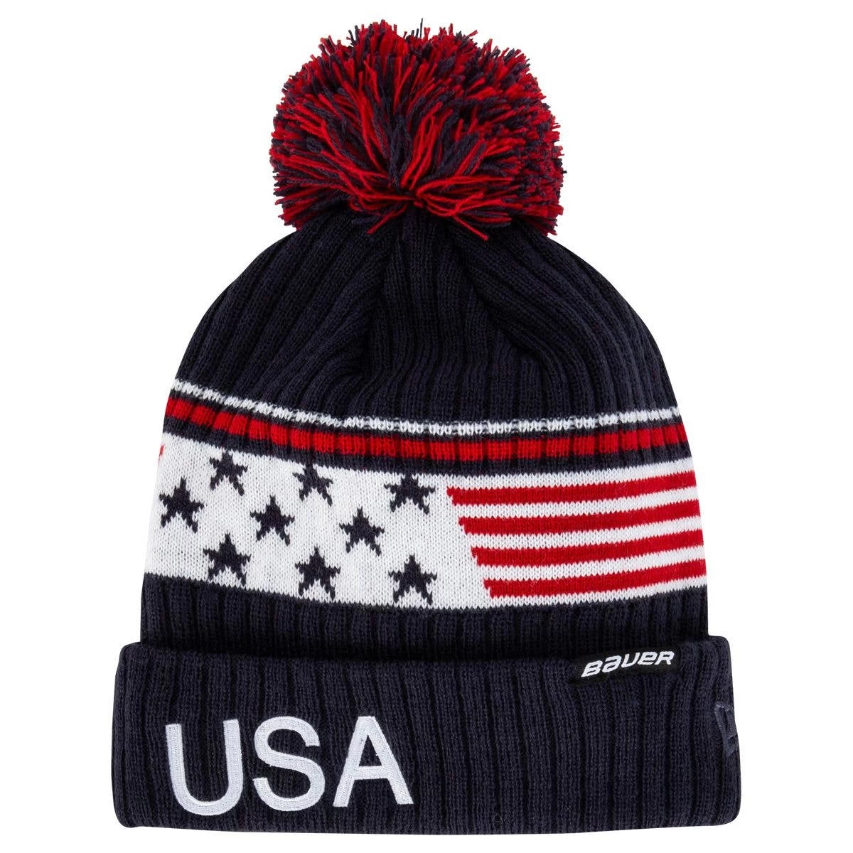 Bauer New Era USA Pom Knit Beanie 1 Bauer New Era USA Pom Knit Beanie