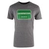 HockeyMonkey Bardowntown Adult Short Sleeve Tee Shirt (Gray)