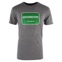HockeyMonkey Bardowntown Adult Short Sleeve Tee Shirt (Gray)